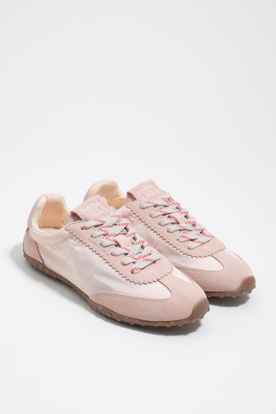 Pink suede and nylon 13 29 sneaker