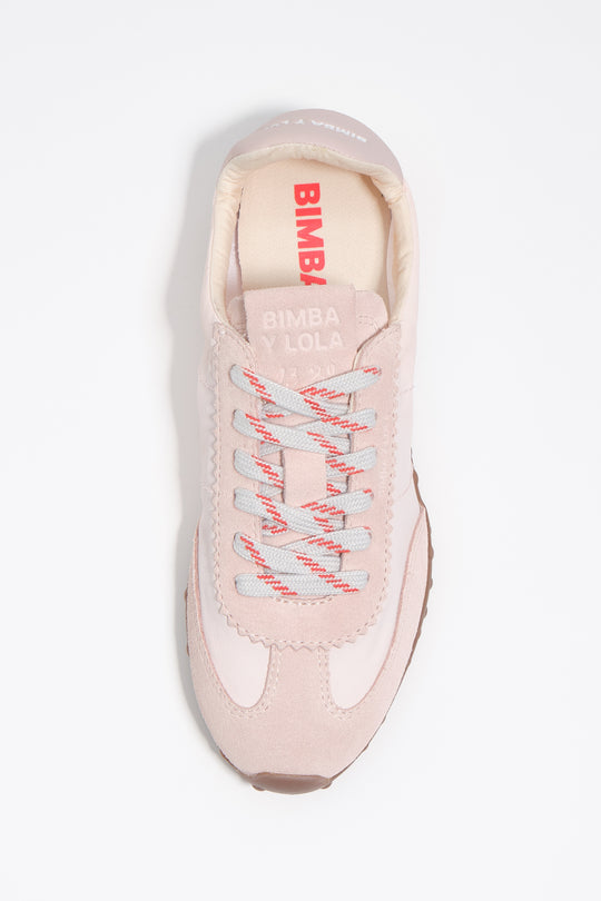 Pink suede and nylon 13 29 sneaker