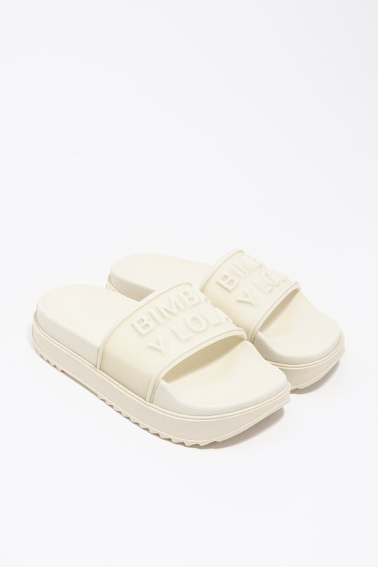 White platform flip-flop