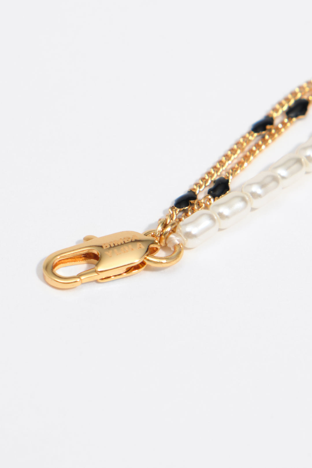 Black logo multichain necklace