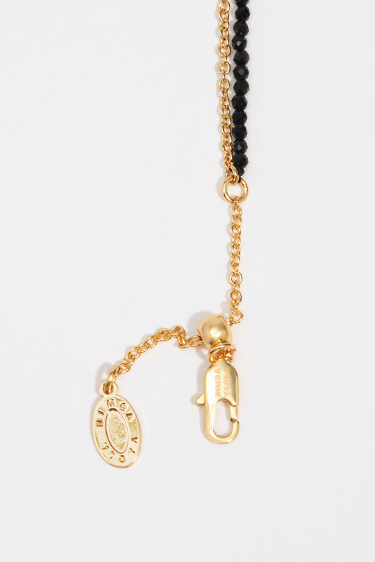 Triple-layer black heart logo necklace