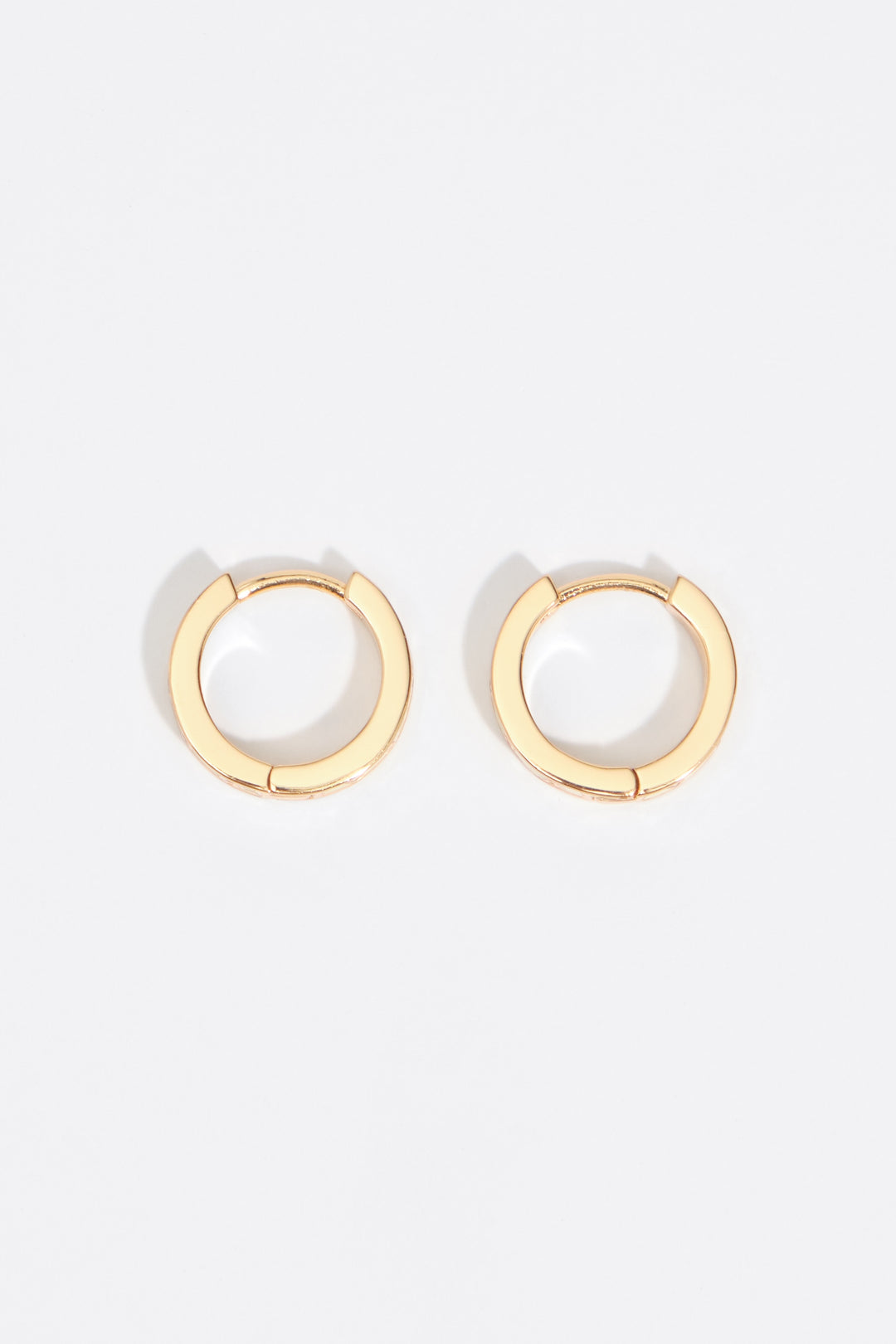 Small ivory hoop earrings logo