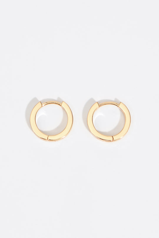 Small ivory hoop earrings logo