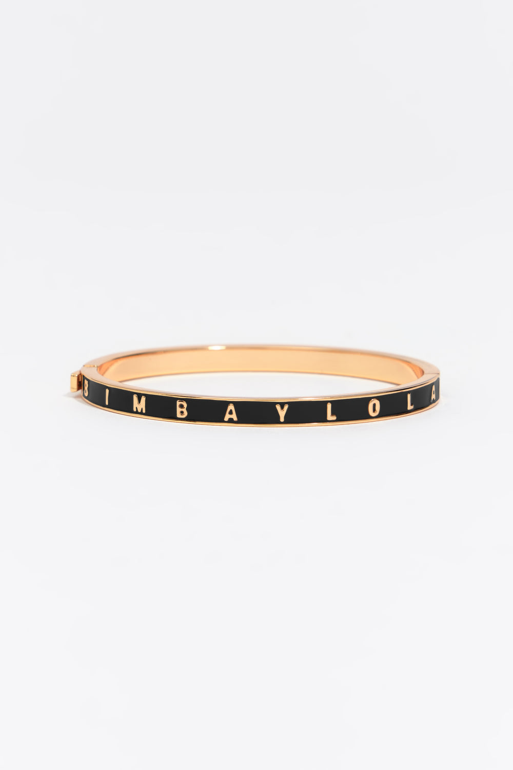 Black rigid logo bracelet