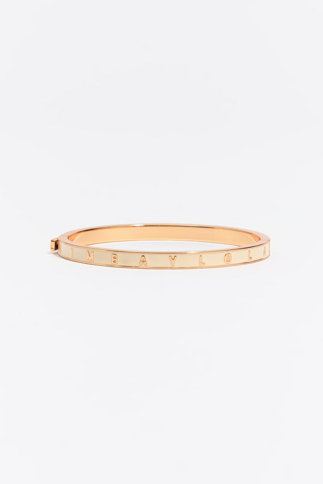 Rigid ivory logo bracelet