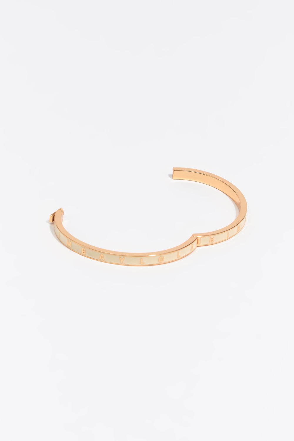 Rigid ivory logo bracelet