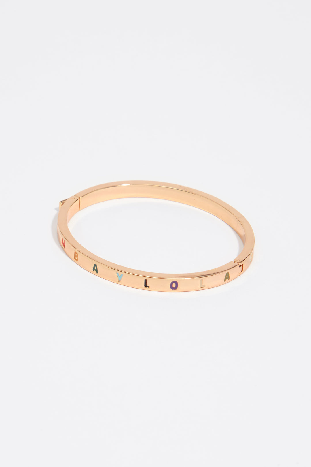 Multicolor logo rigid bracelet