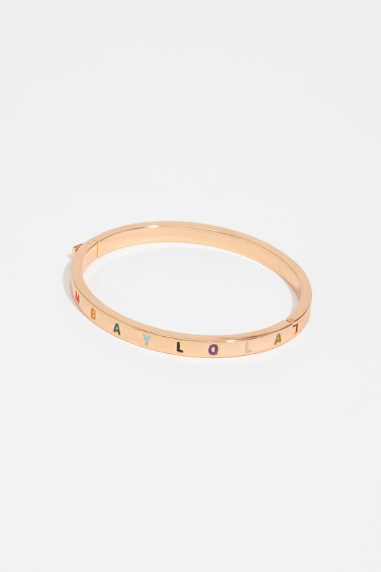 Multicolor logo rigid bracelet