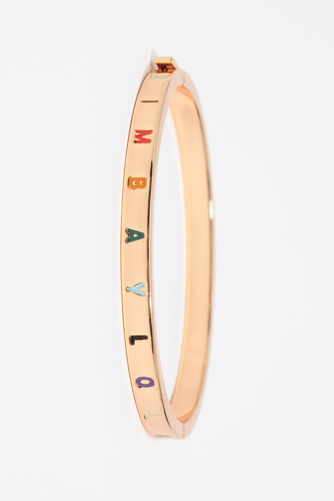 Multicolor logo rigid bracelet