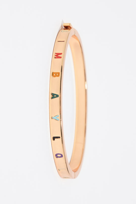 Multicolor logo rigid bracelet