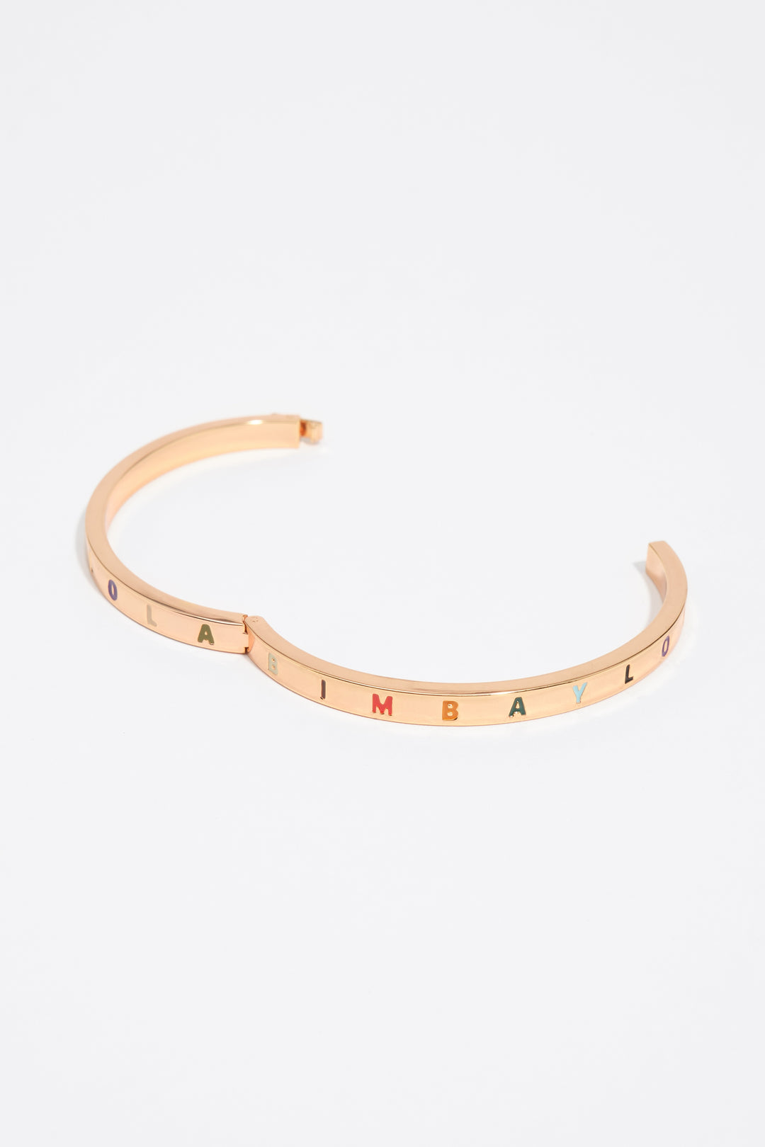 Multicolor logo rigid bracelet