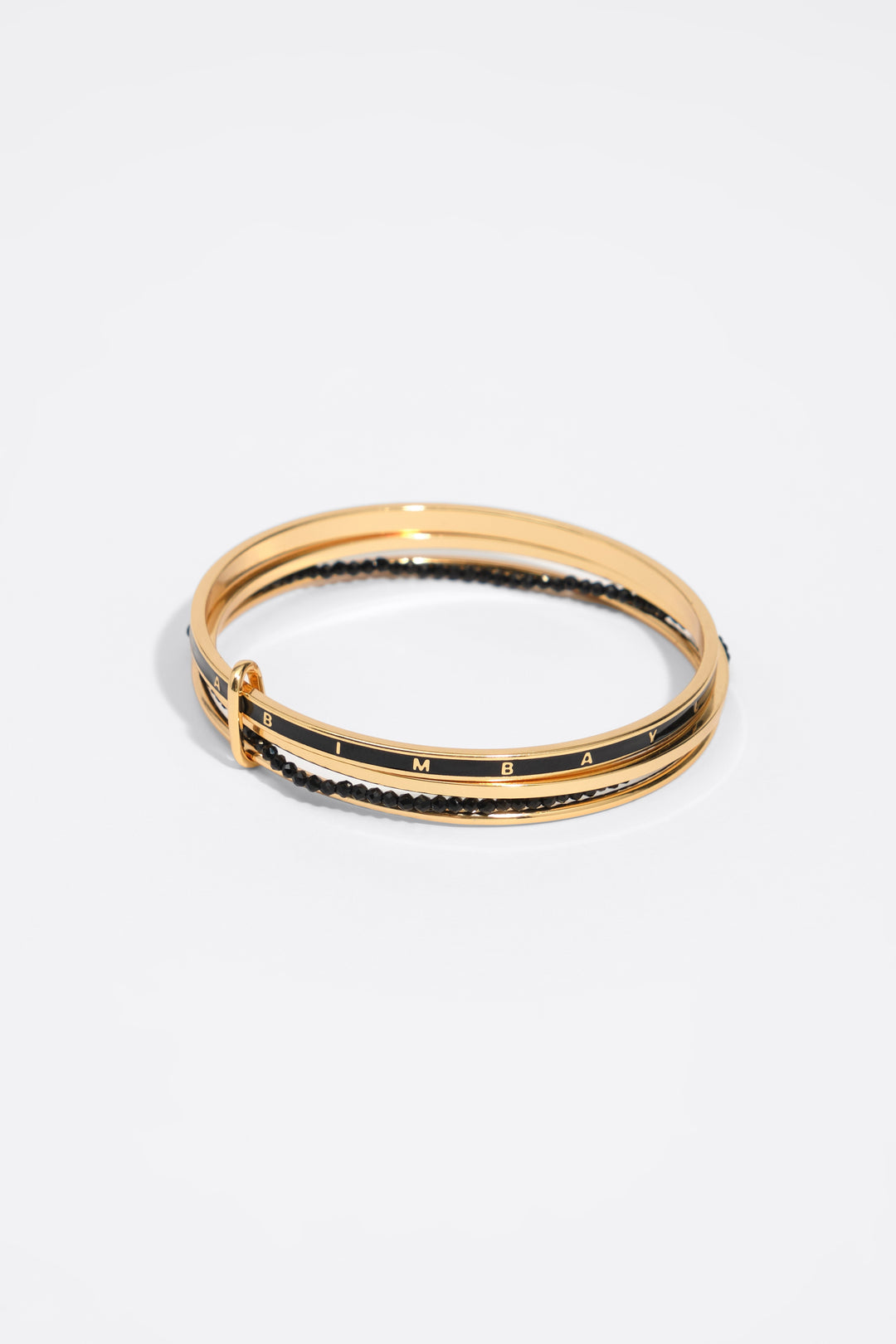 Bracelet with gold metal bands
