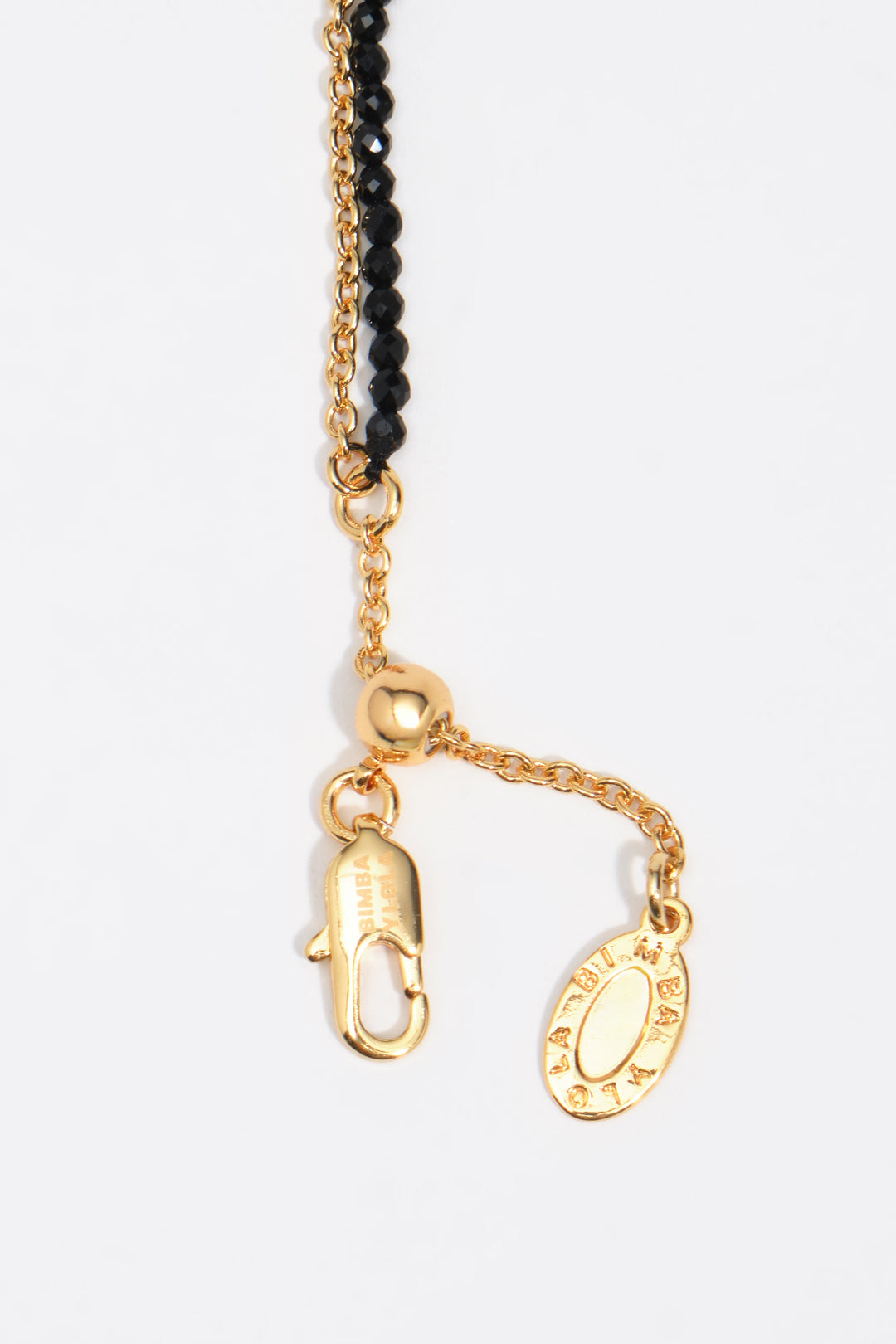 Black heart logo double chain bracelet