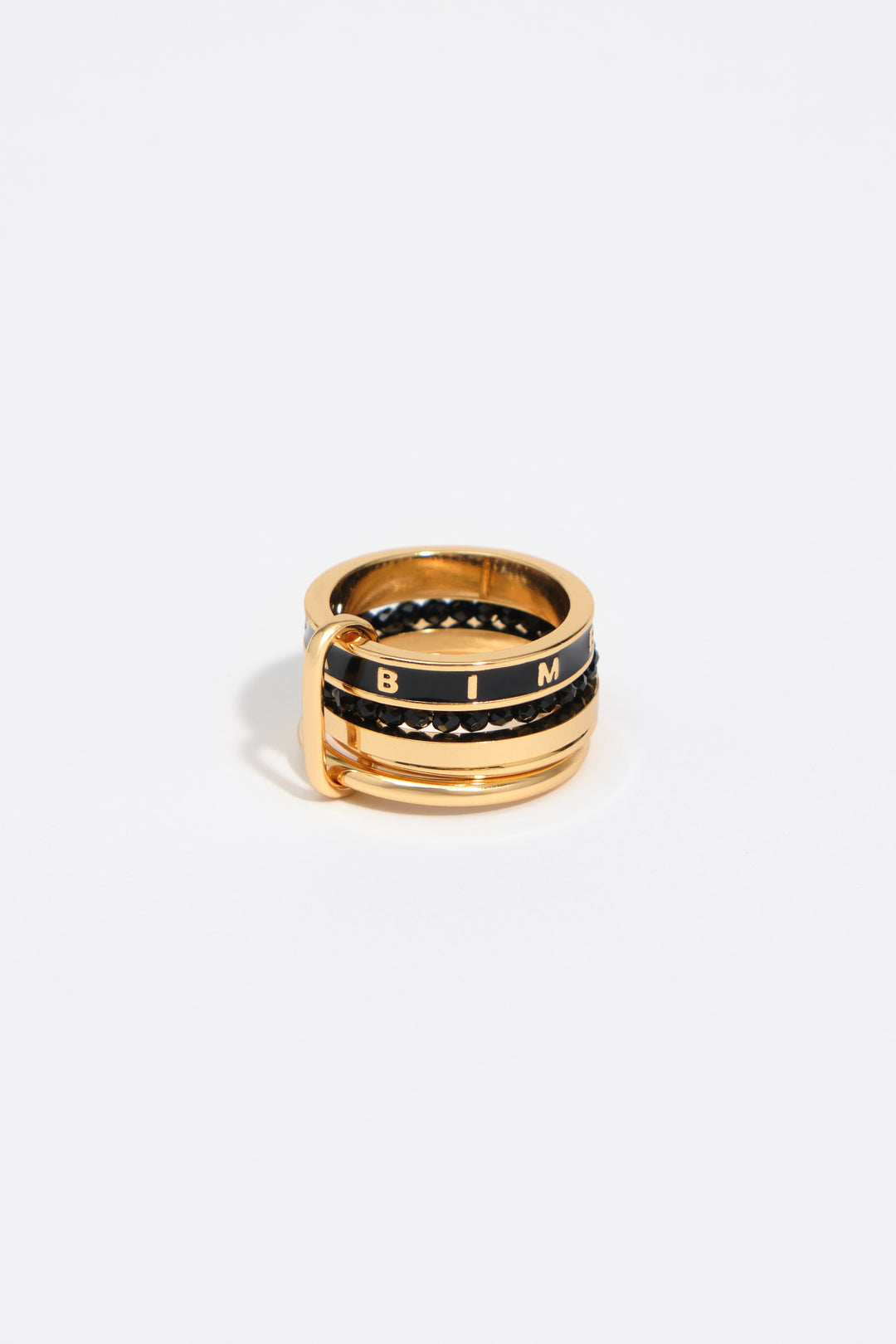 Ring with gold metal bands
