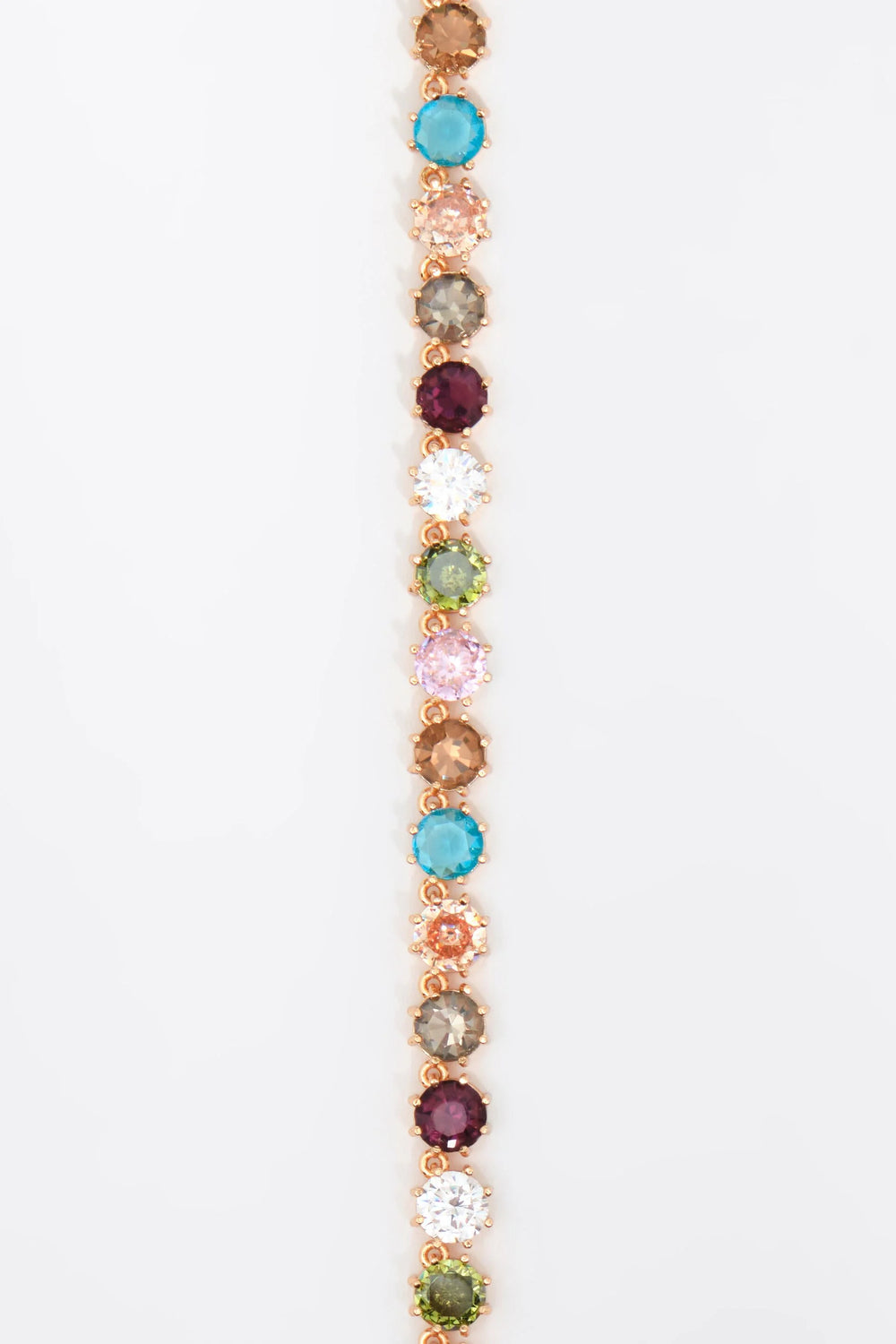Chain and multicolor crystals necklace