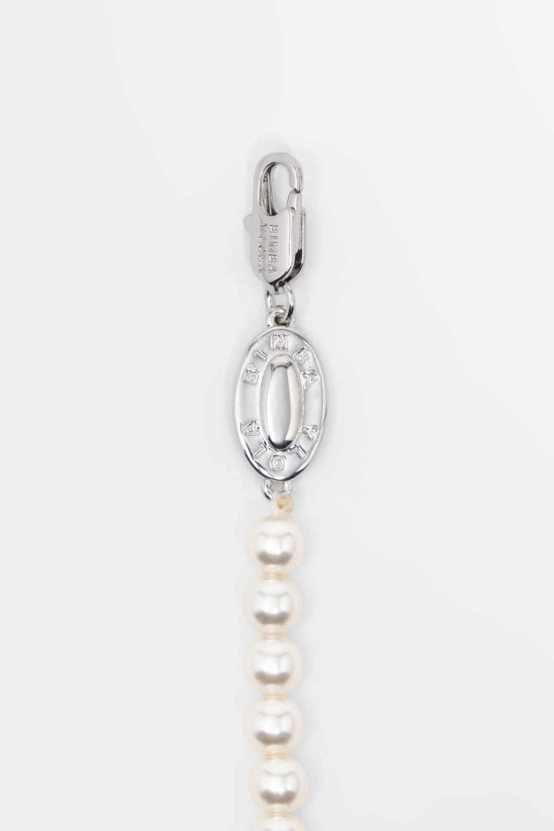 Pearls and crystals silver heart necklace