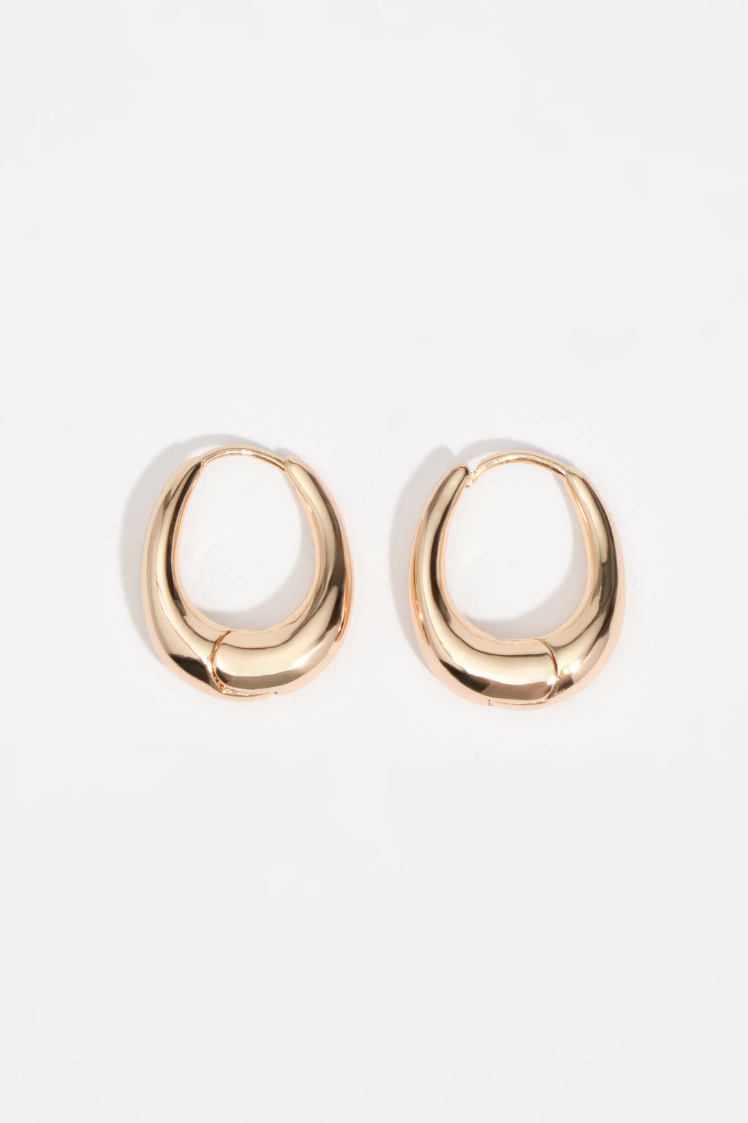 Golden hoop earrings