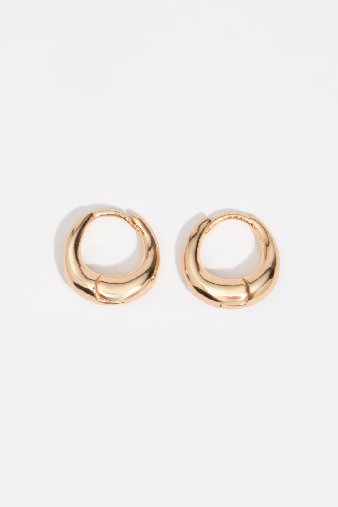 Golden mini hoop earrings