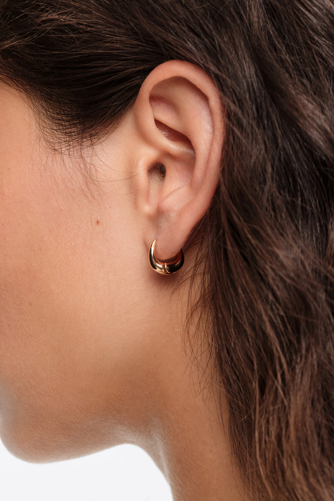 Golden mini hoop earrings