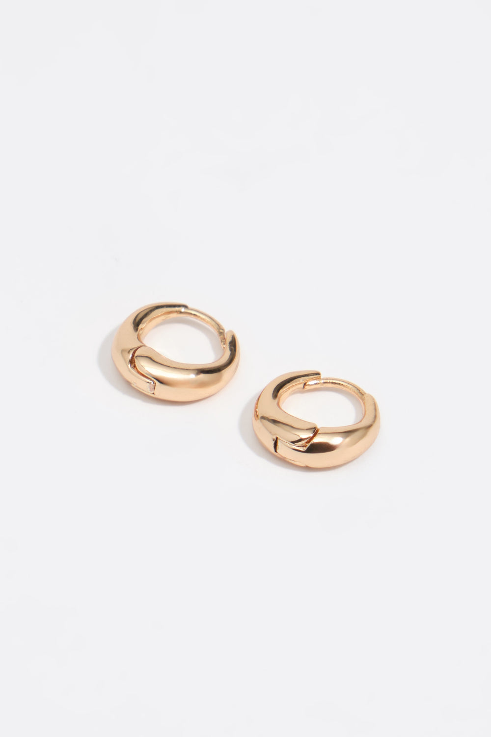Golden mini hoop earrings