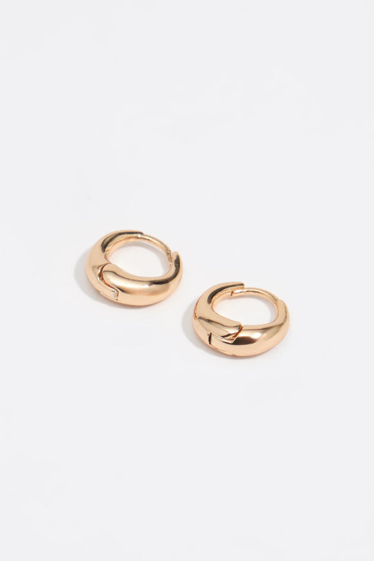 Golden mini hoop earrings