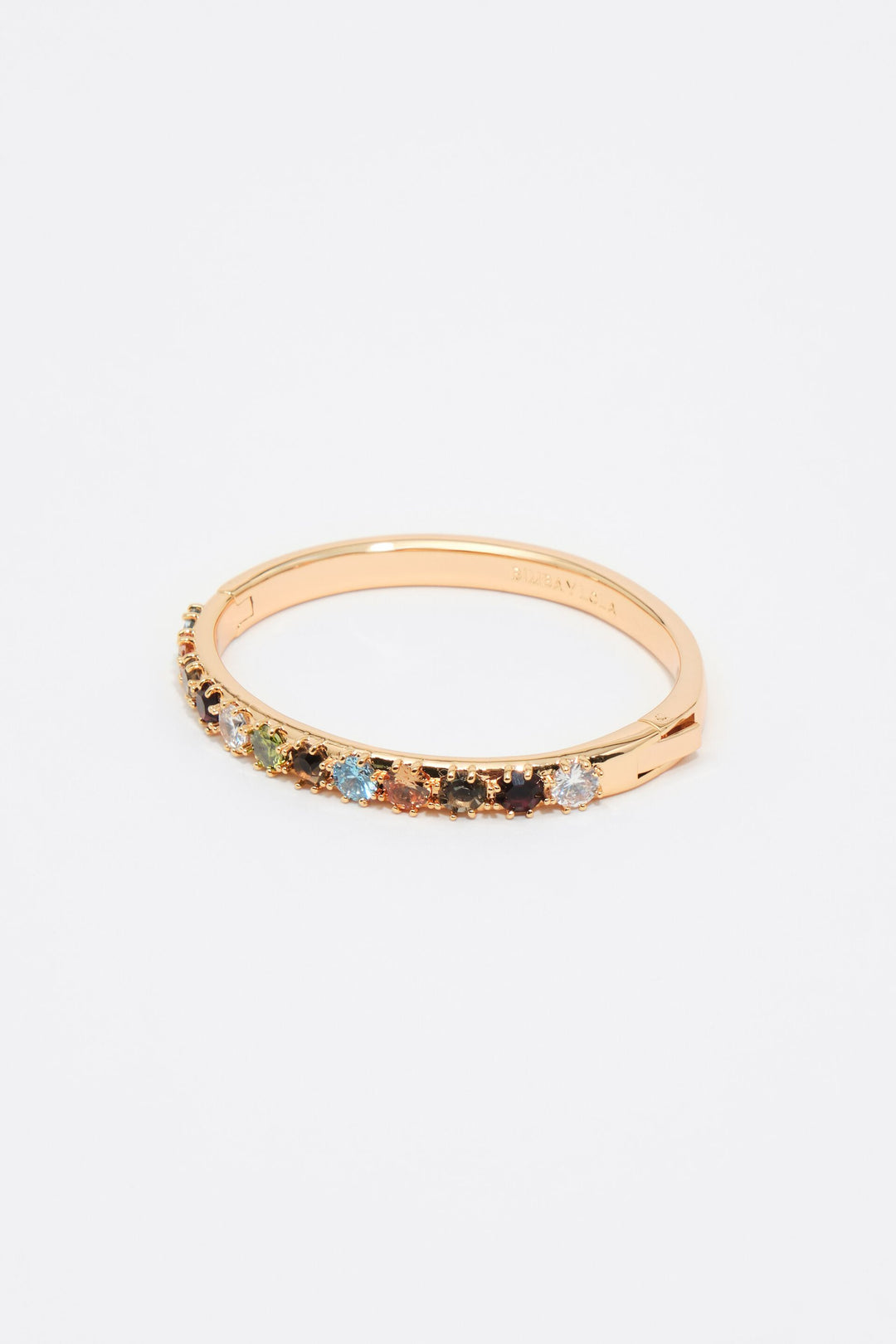 Rigid multicolor crystals bracelet