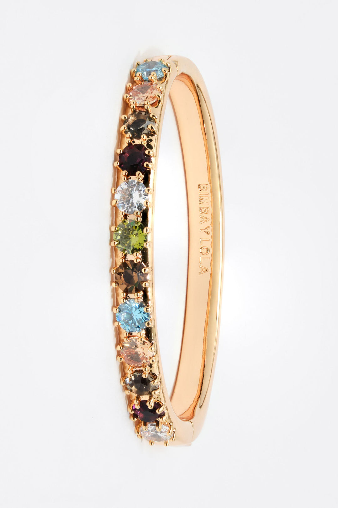 Rigid multicolor crystals bracelet
