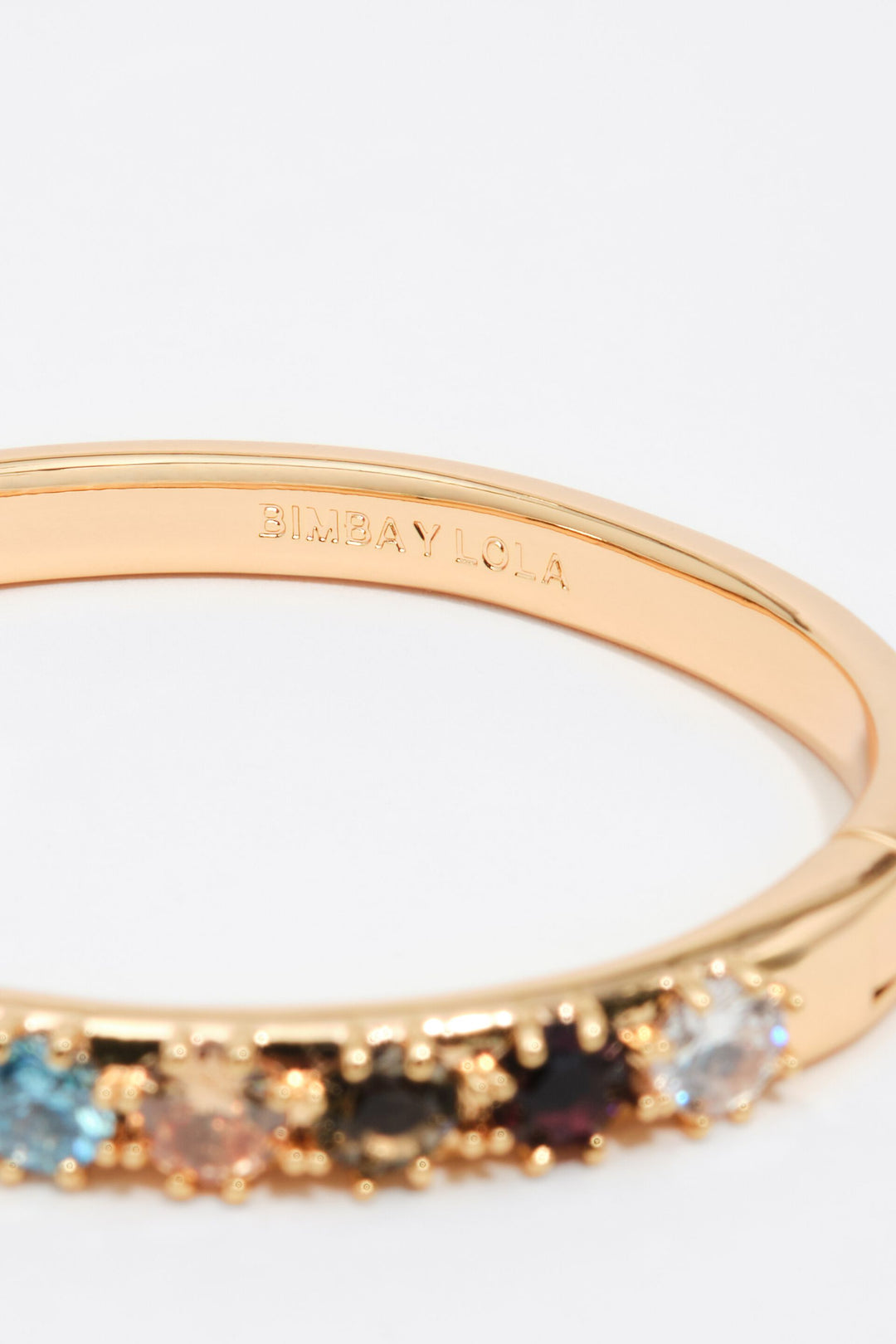 Rigid multicolor crystals bracelet