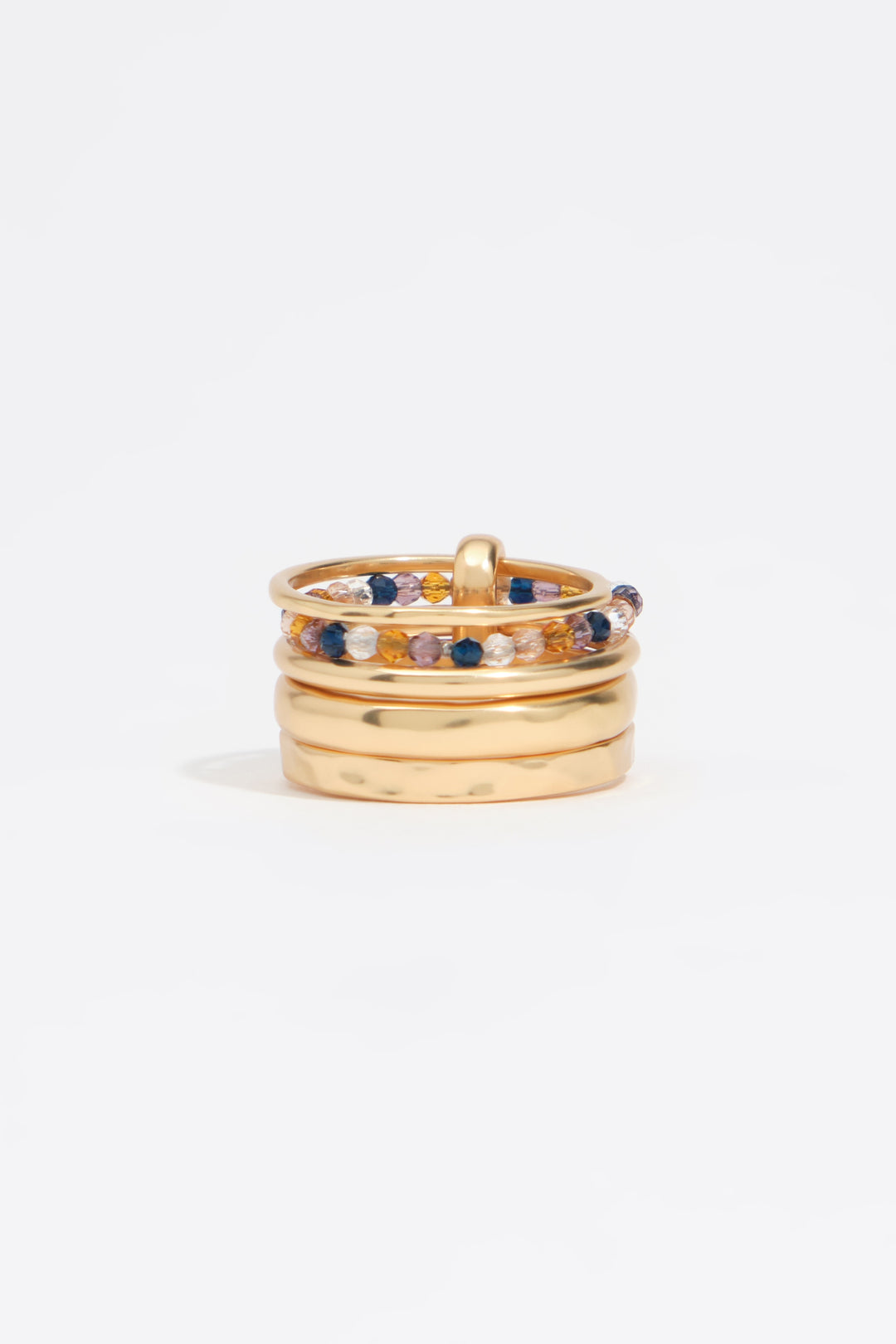 Aged gold textured ring
