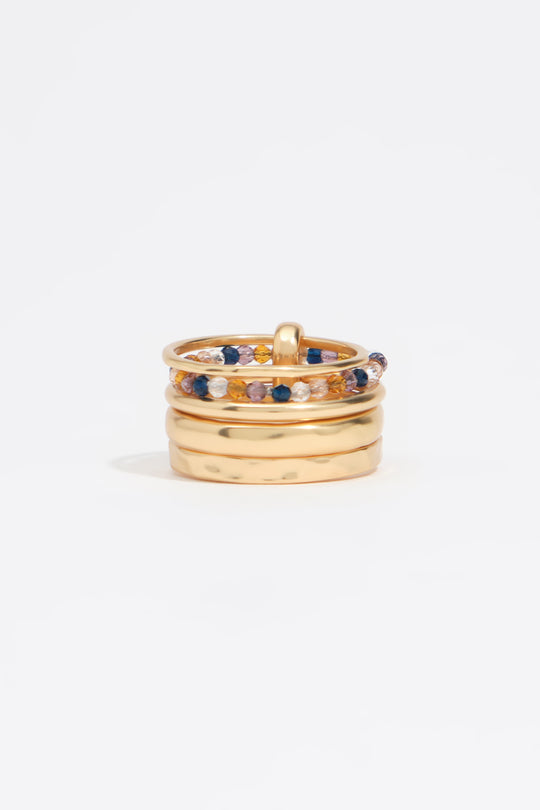 Aged gold textured ring