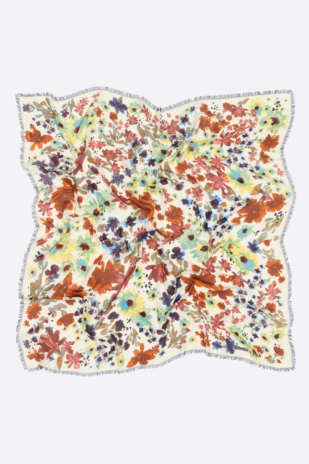 Watercolor floral shawl