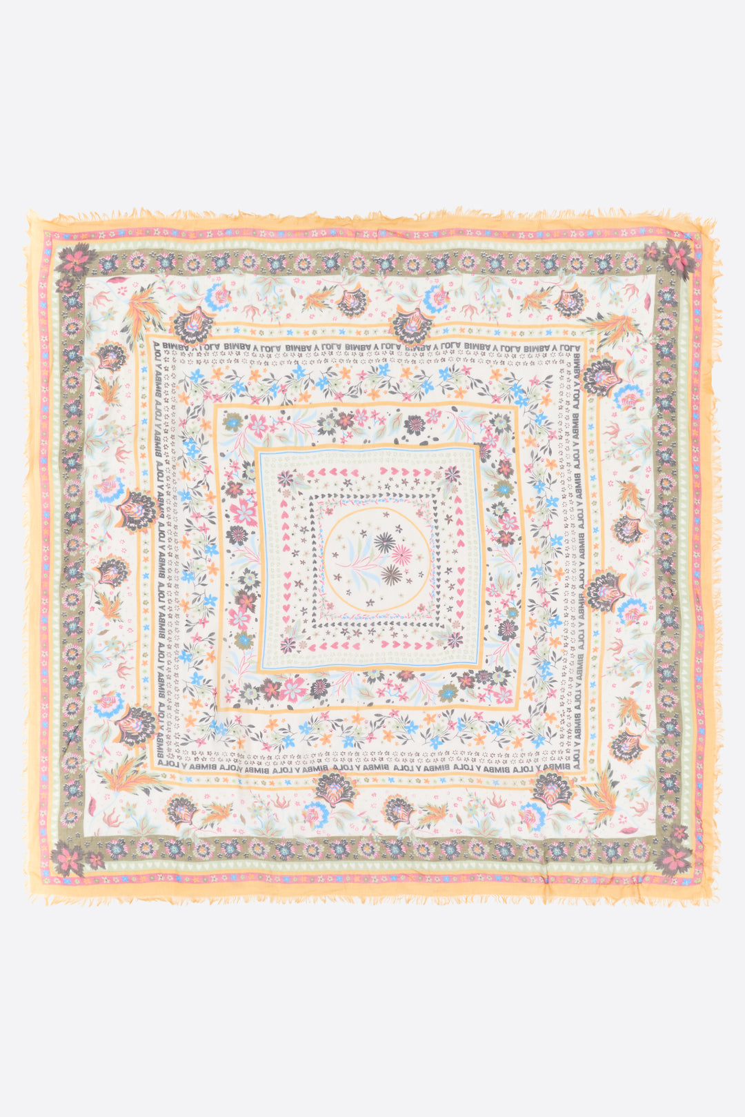 Floral frame shawl