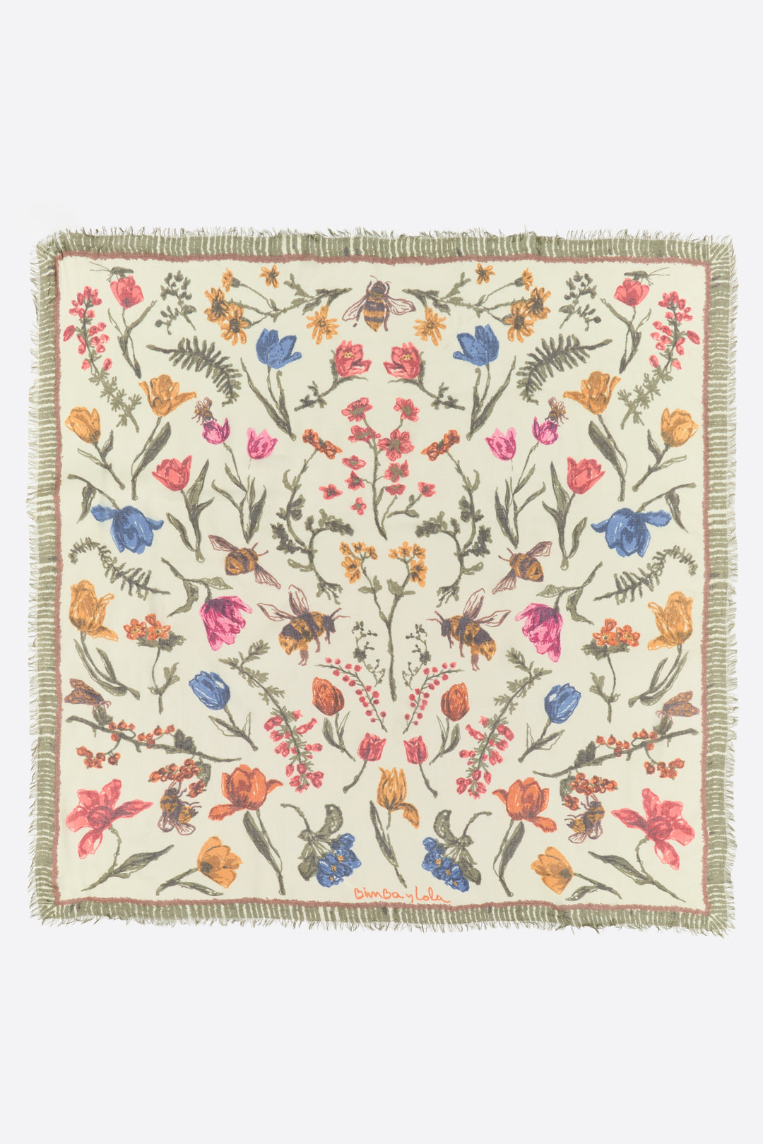 Flowers and bees shawl