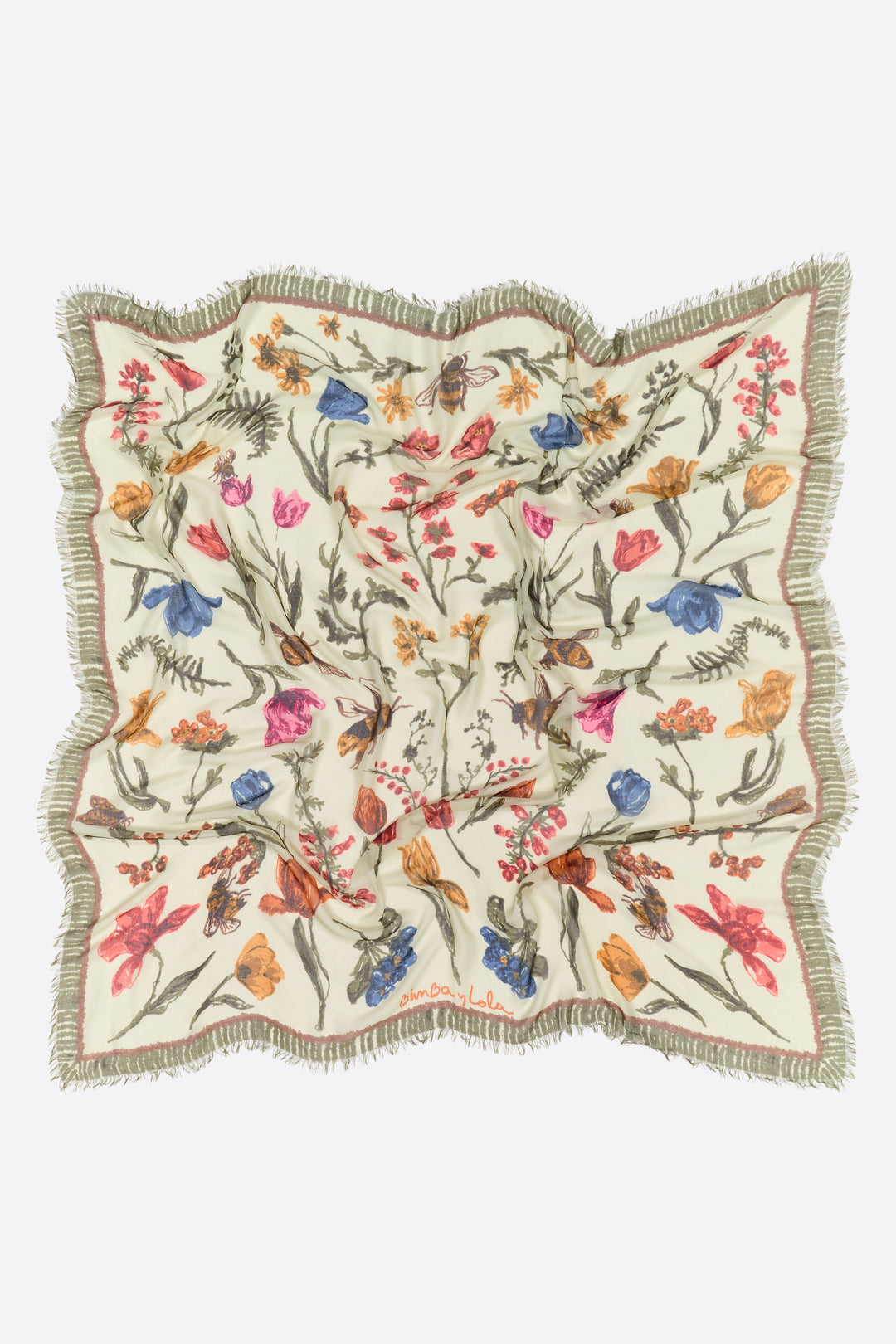 Flowers and bees shawl