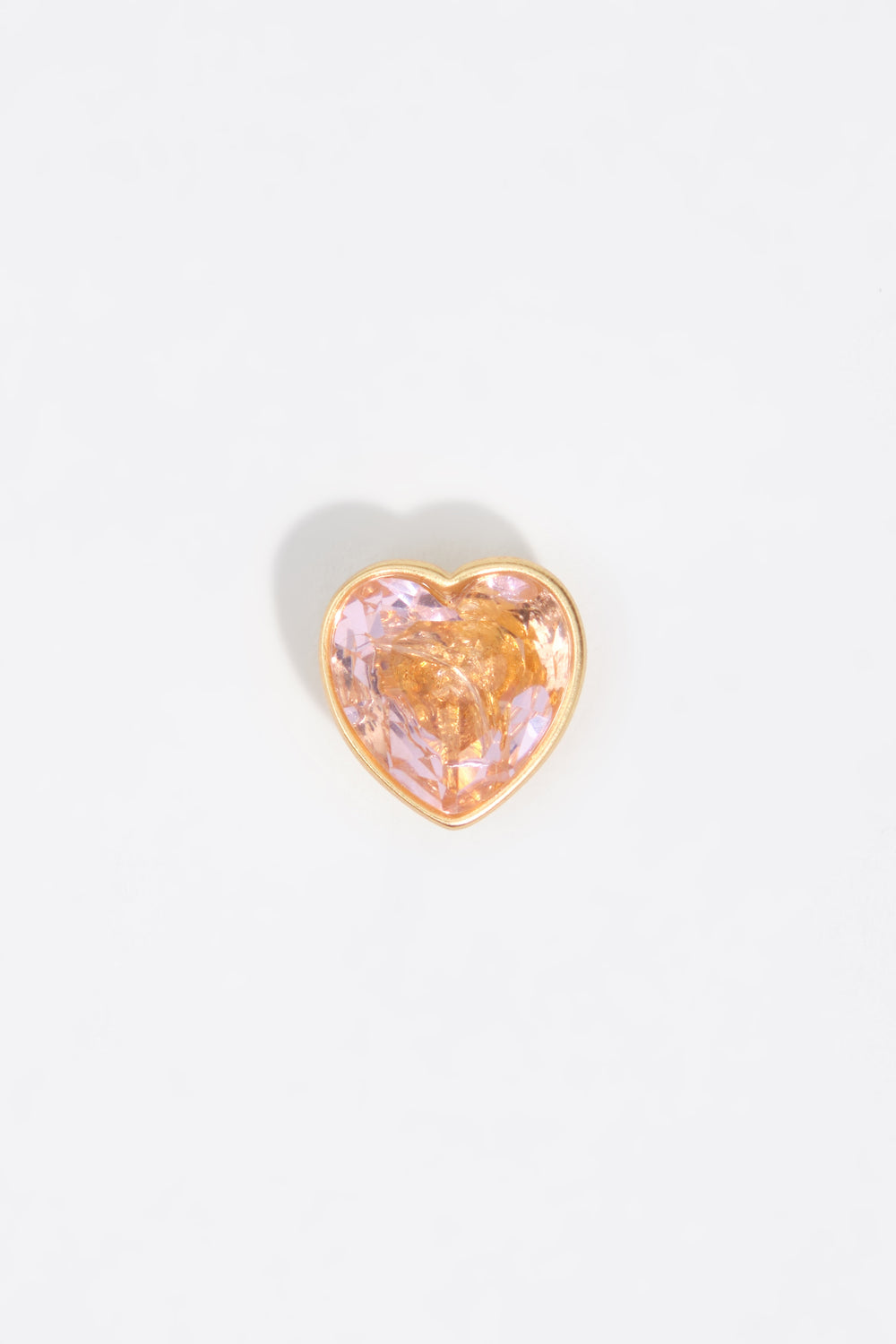 Pink crystal heart earrings