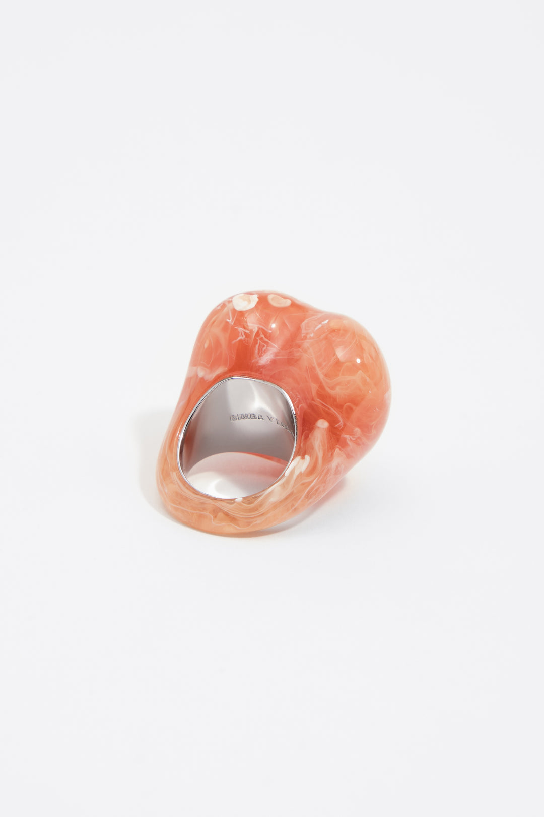 Pink resin heart ring
