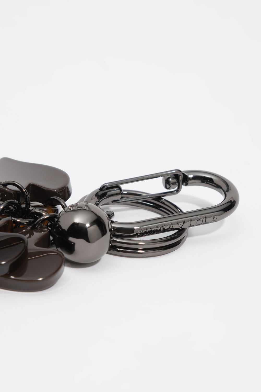Chocolate resin hearts key ring