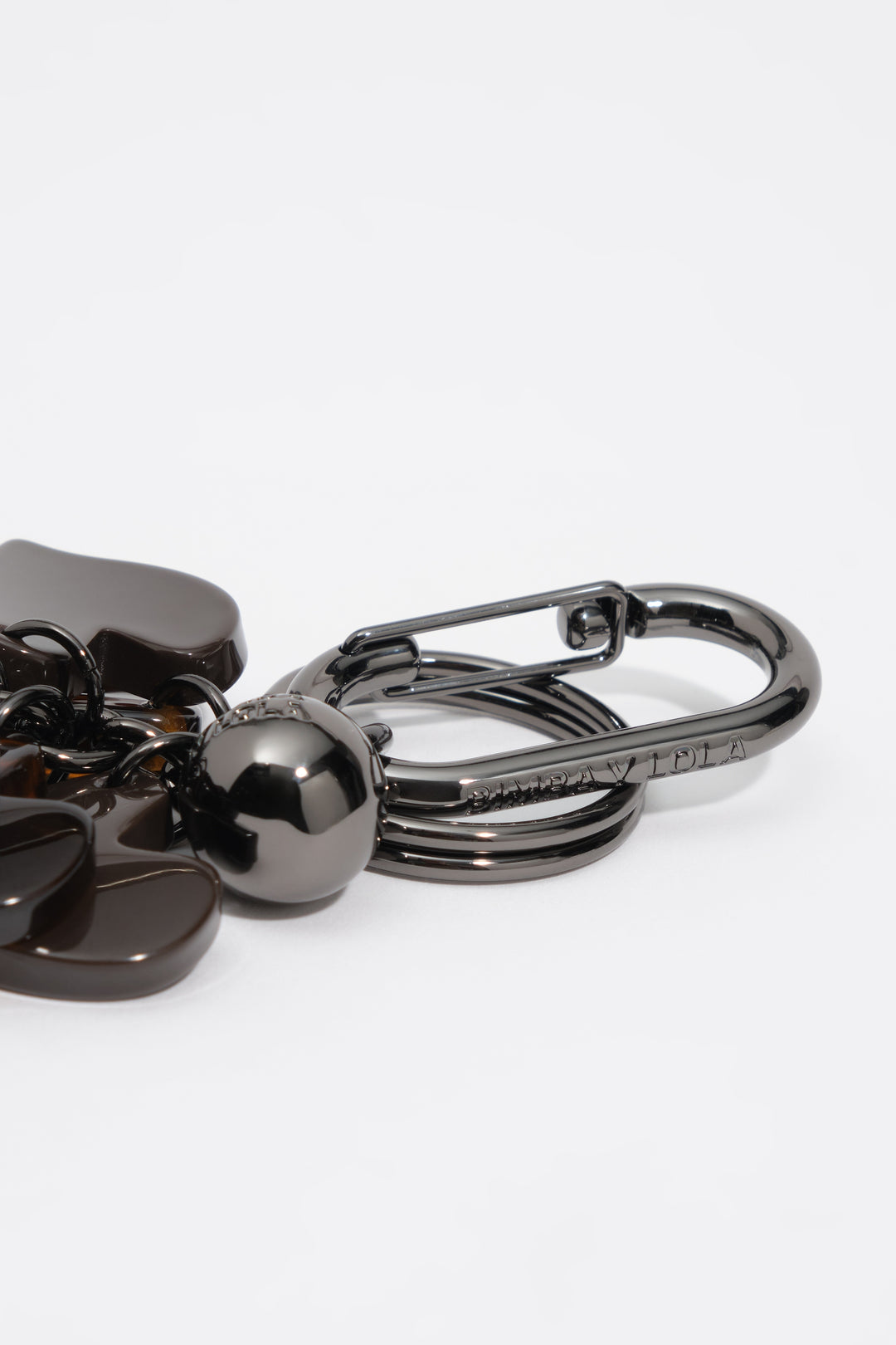 Chocolate resin hearts key ring