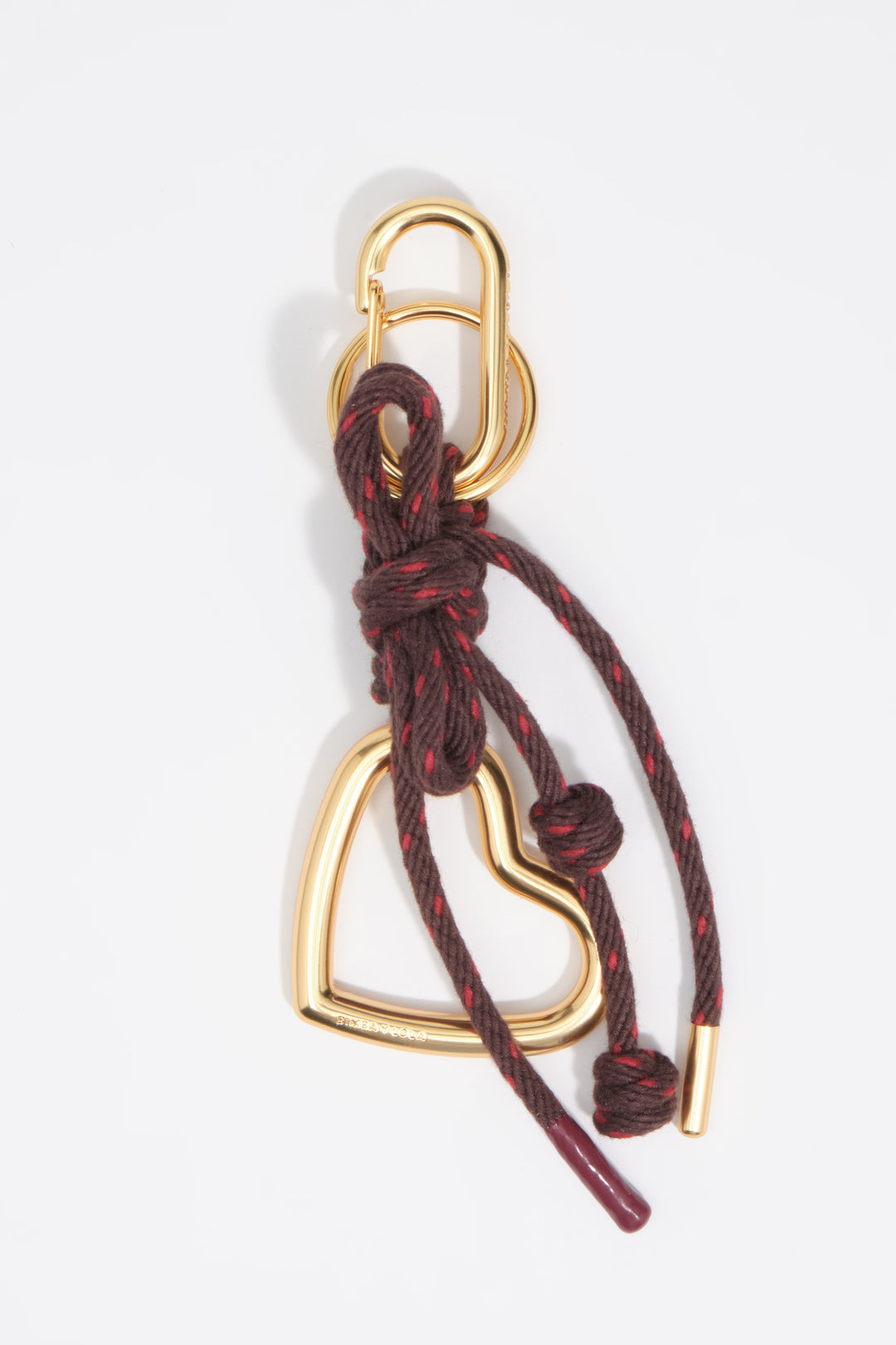 Heart and cord key ring