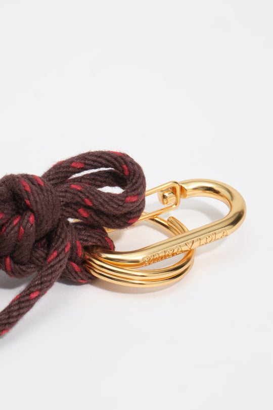 Heart and cord key ring