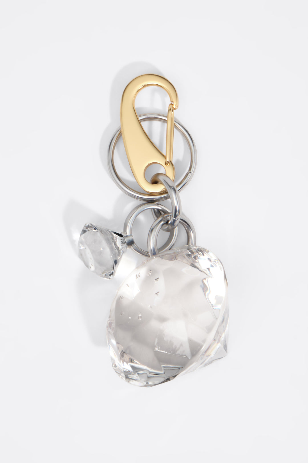 Maxi transparent resin crystal key ring
