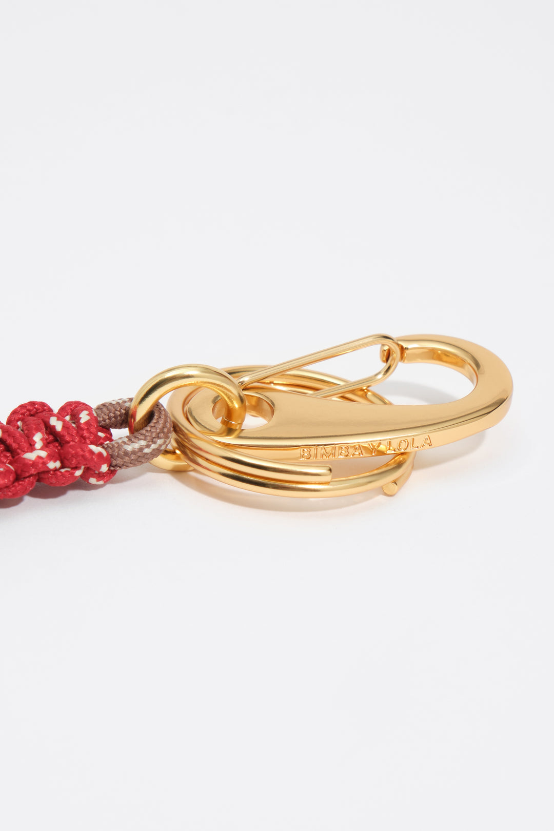 Gold heart logo key ring
