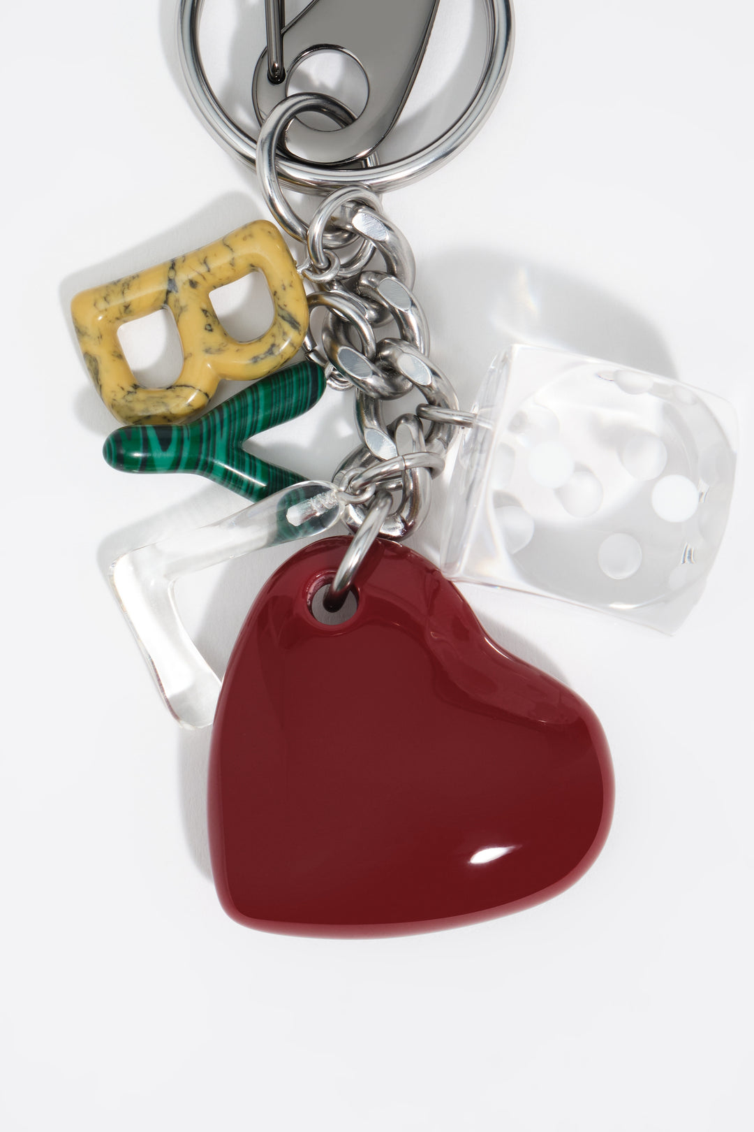 Resin logo key ring