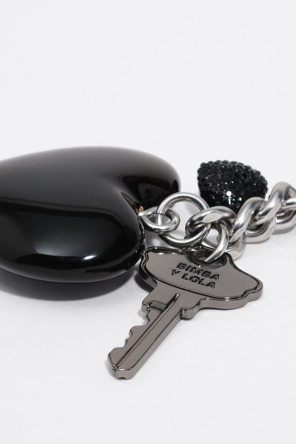 Metal key ring with key and heart