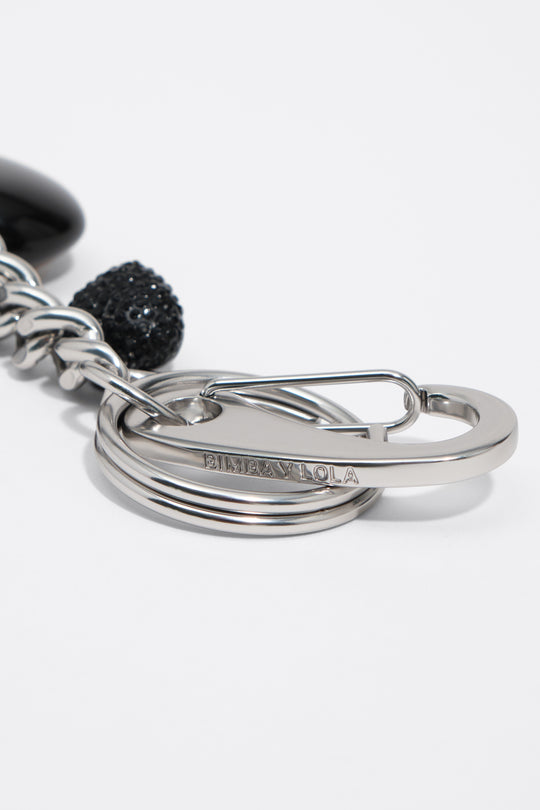Metal key ring with key and heart