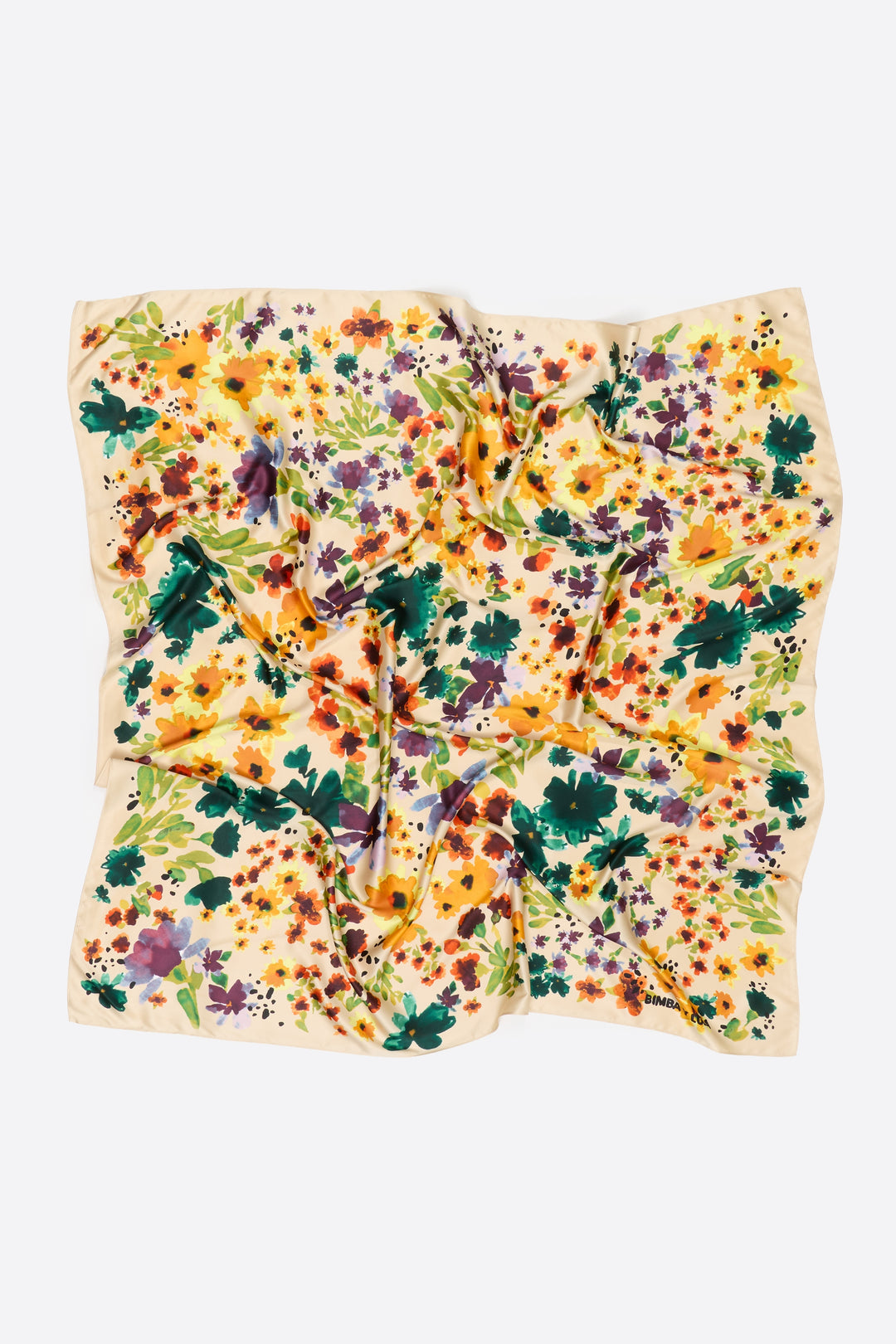 Sand watercolor floral scarf