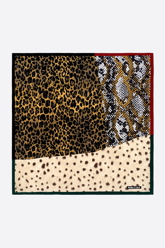 Polka dot patchwork scarf
