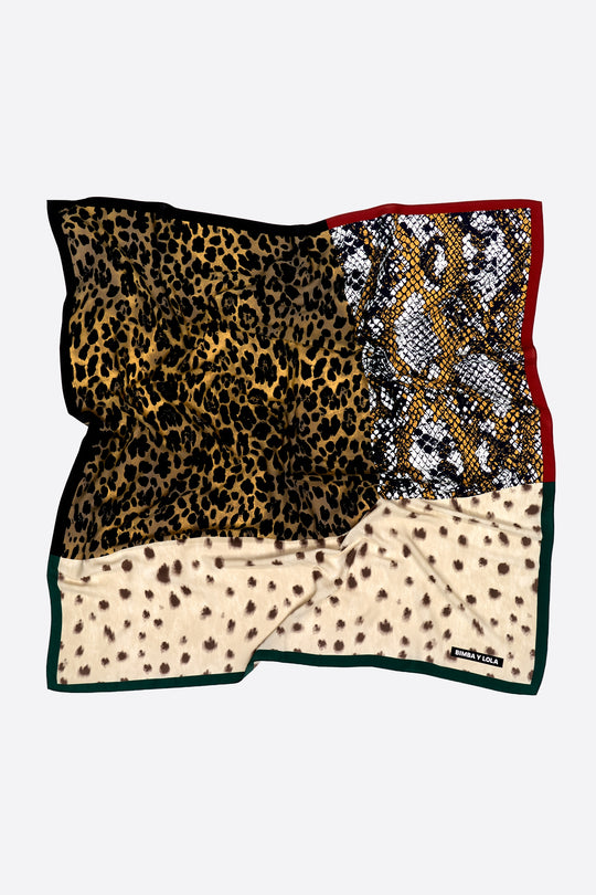 Polka dot patchwork scarf