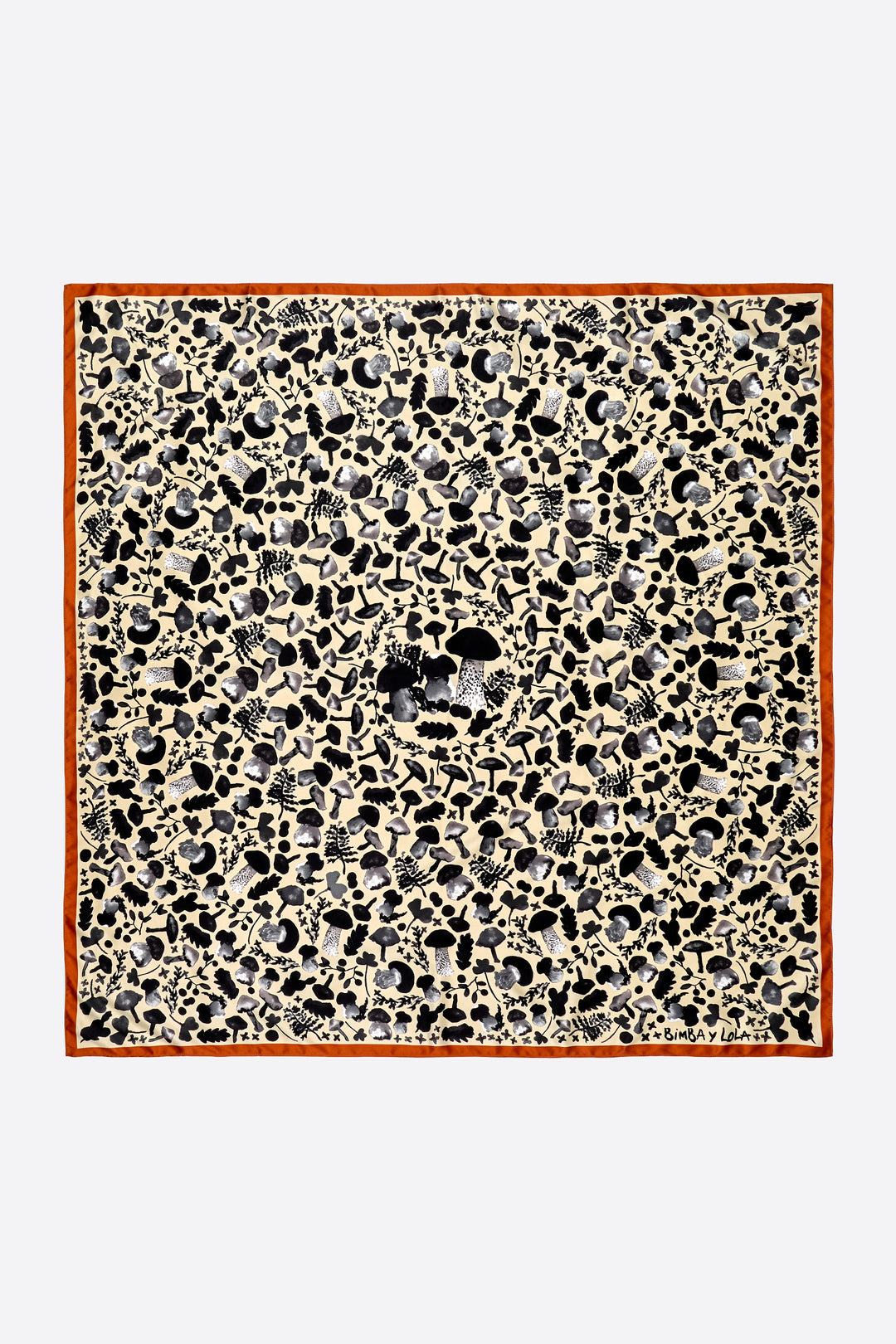 Anthracite mushroom kaleidoscope scarf