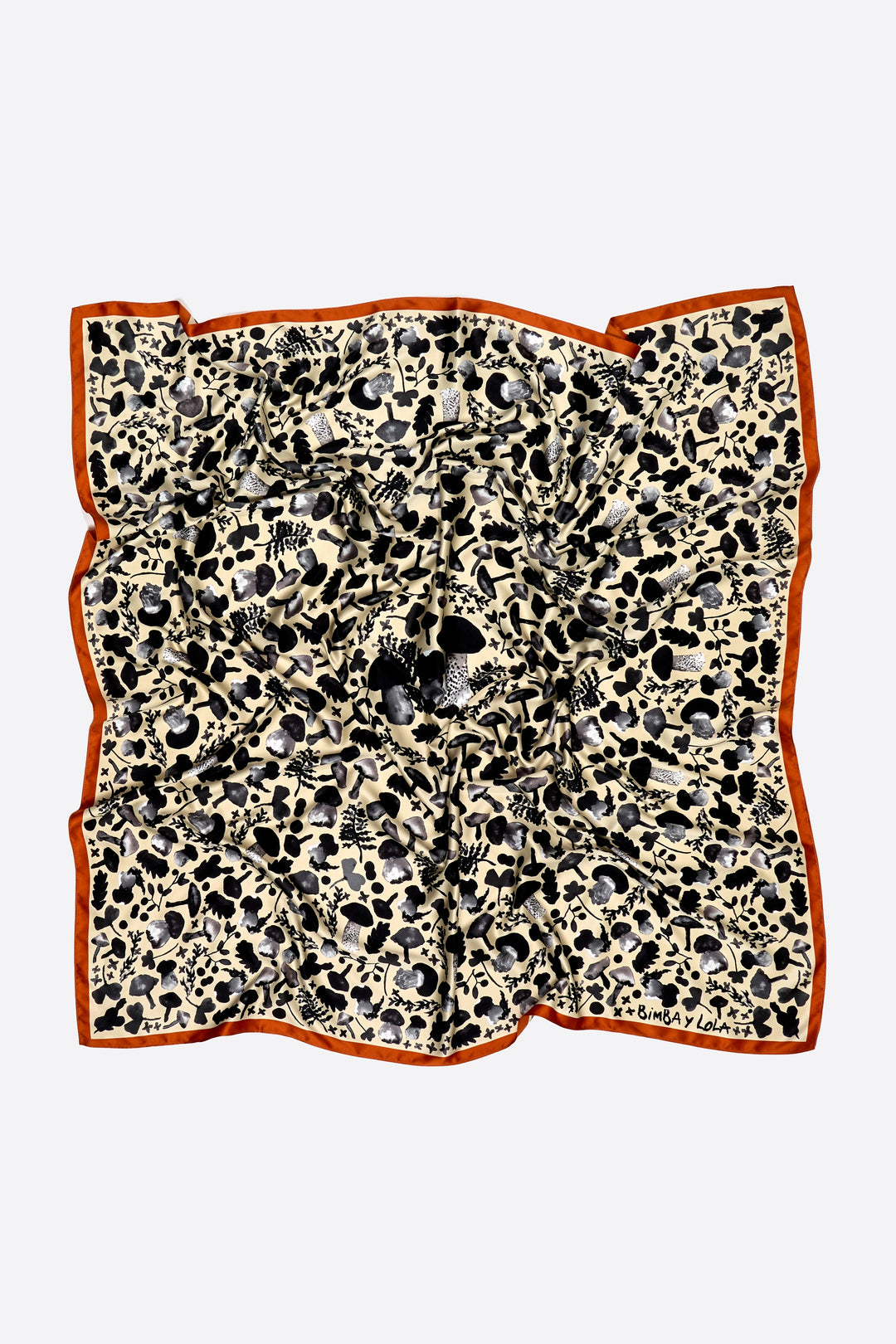 Anthracite mushroom kaleidoscope scarf